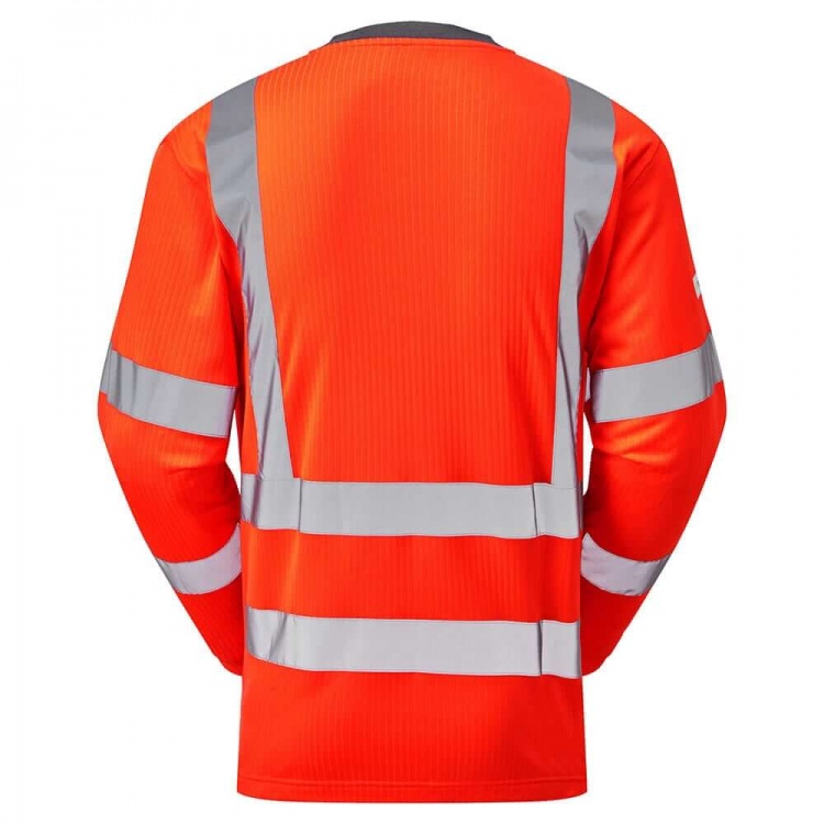 Leo Workwear T05-O Riverton ISO 20471 Class 3 RIS-3279-TOM Comfort EcoViz PB Sleeved T-Shirt
